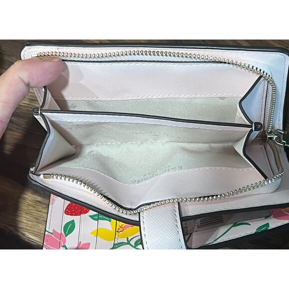 Kate Spade Madison Strawberry Garden Medium Compact Bifold Wallet - Picture 5 of 8